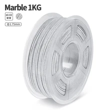3D Printer Filament Marble PLA 1kg 1.75mm Tolerance +/-0.02mm 2.2LBS Rock Texture Non-toxic Artwork Printing Material with Spool