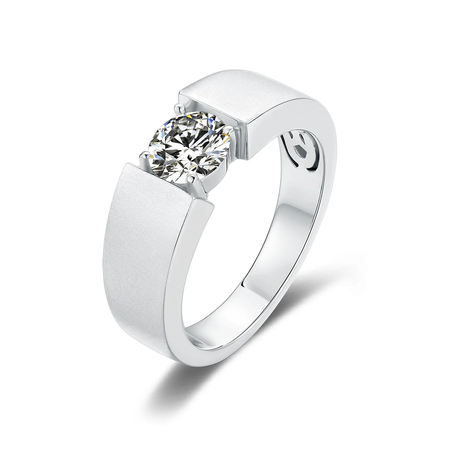 BOEYCJR 925 пробы Silver 1ct F цветной Муассанит VVS1 мужские бриллианты | Украшения и