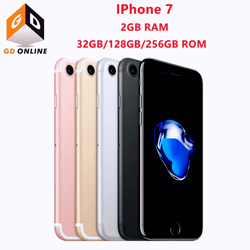 Apple iPhone 7 iPhone7 32/128/256GB ROM 2GB RAM IOS A10 fusión Quad Core 4G LTE NFC huella Original desbloqueado teléfono celular