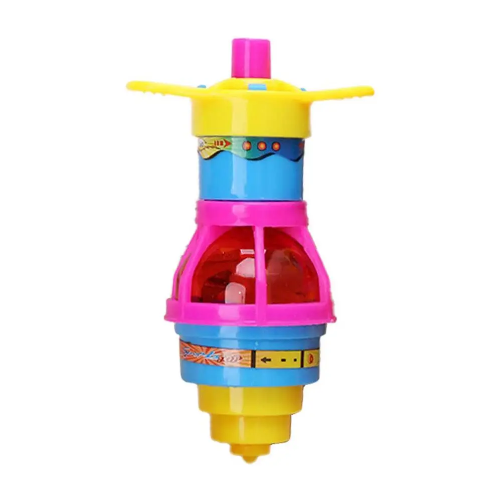 

Electric LED Spinning Top Flashing Light UFO Model Launcher Glow At Night Rotating Spinning Gyro Kid Gifts Toys For Children