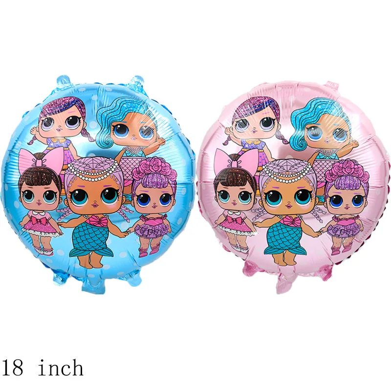

18inch Anime Figures Aluminum Balloons LOL Surprise Dolls Kawaii Girl Christmas Christening Party Decoration Supplies Globos Toy