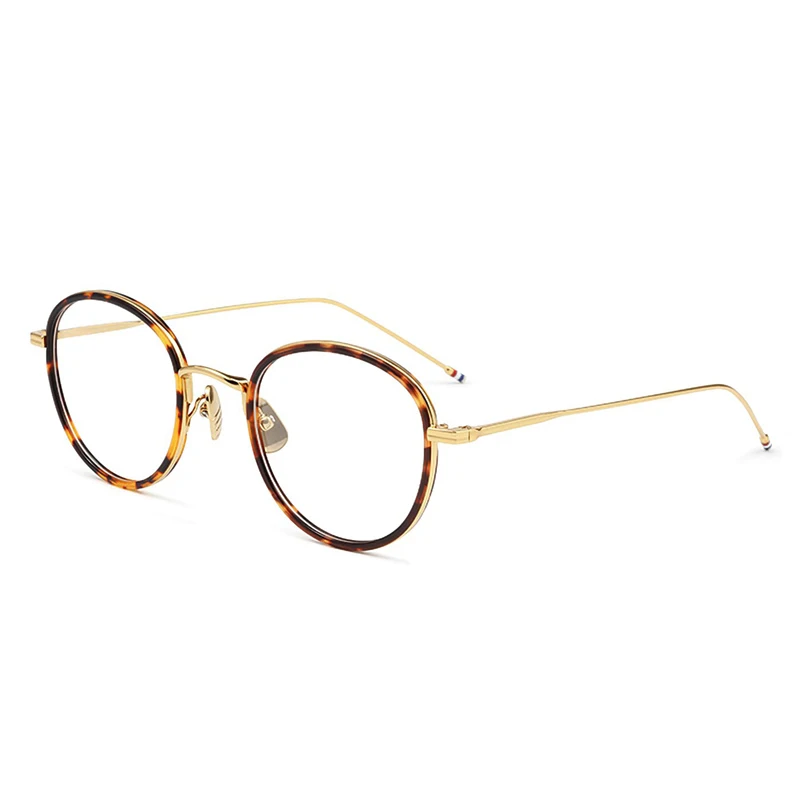 

Thom Brand Alloy Acetate Glasses Frame Men Women Vintage Round Eyeglasses TB905 Myopia Prescription Gafas with original box