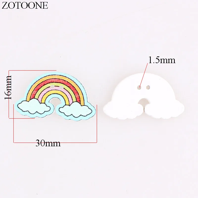 Деревянные разноцветные пуговицы ZOTOONE ручной работы аксессуары для скрапбукинга