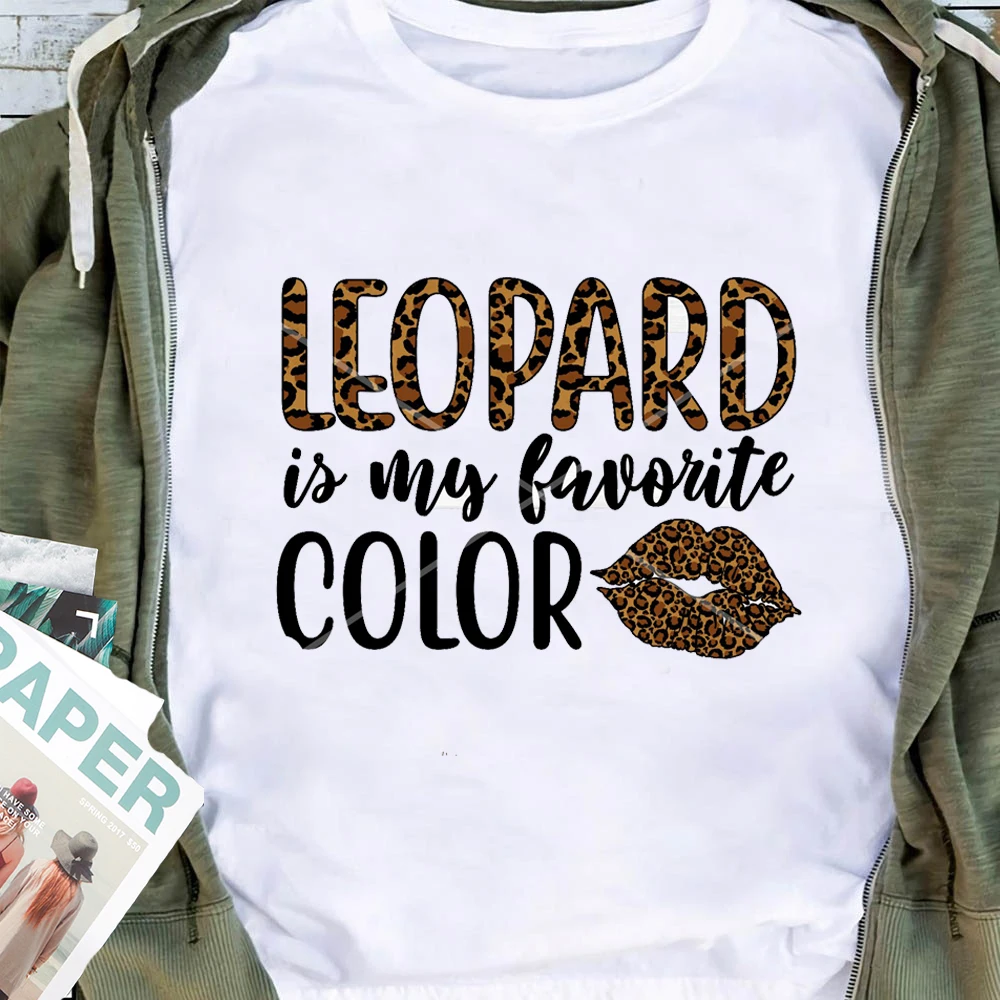

Милые цветные леопардовые футболки с коротким рукавом Love Y2k, рубашка, милая леопардовая забавная аниме 2021, женская футболка с сердечками