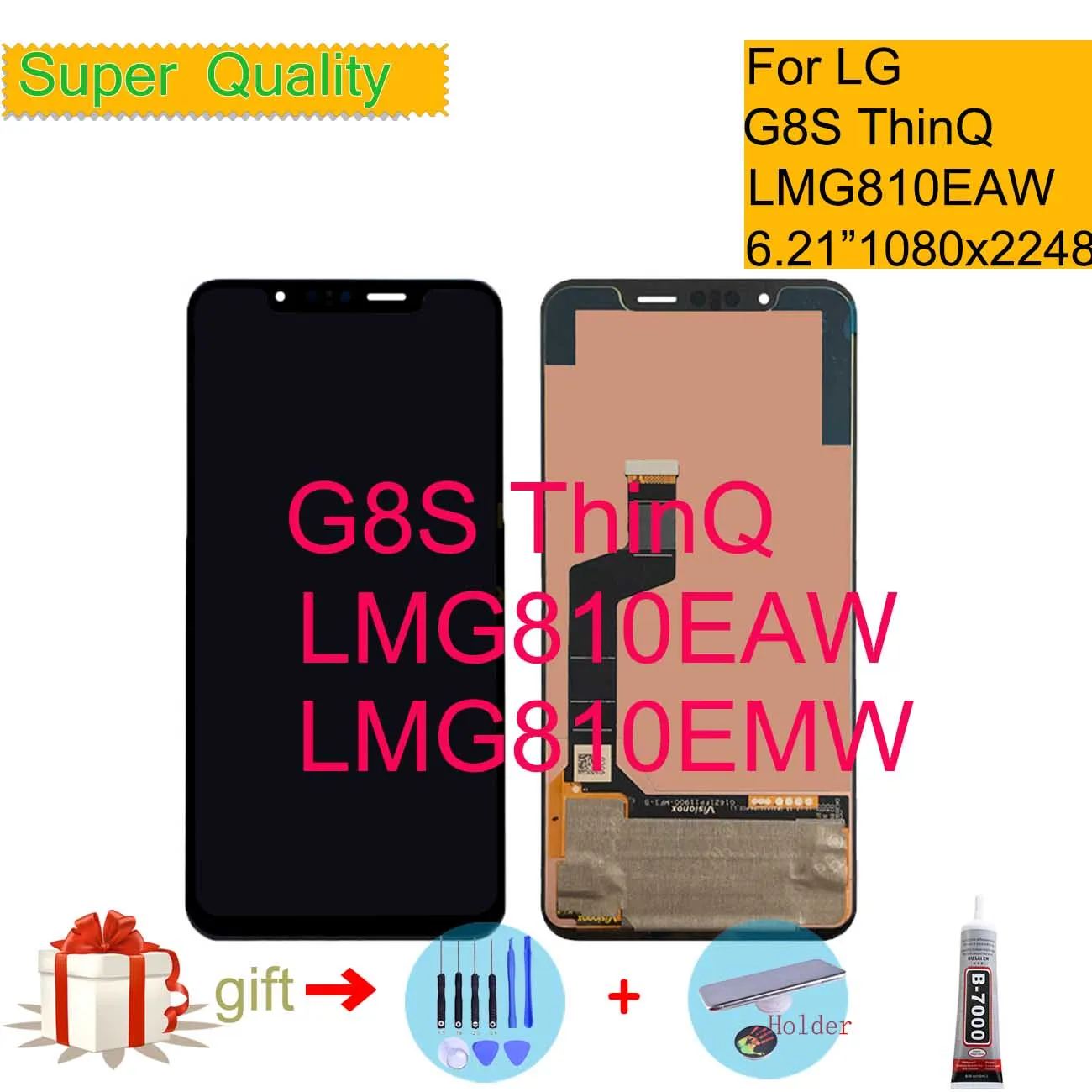 Оригинальный ЖК-дисплей 621 дюйма для LG G8S THINQ сенсорный экран дигитайзер LMG810EAW