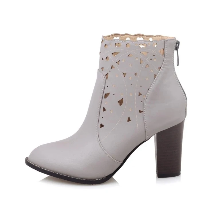 Женские ботильоны с острым носком на молнии сзади | Обувь