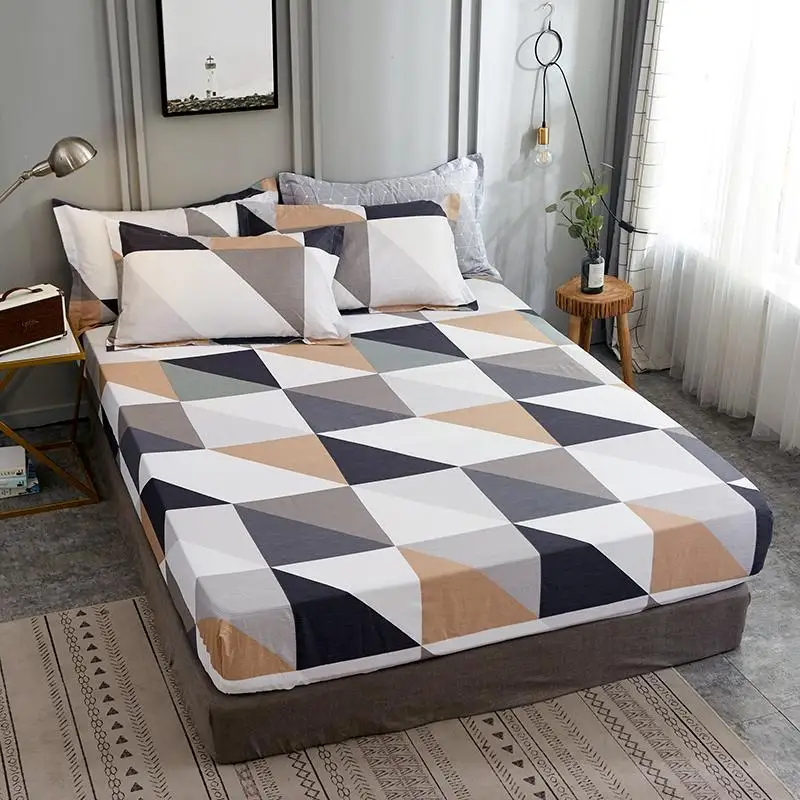 Простыня на резинке из 100% хлопка с принтом в форме сердца 1 шт.