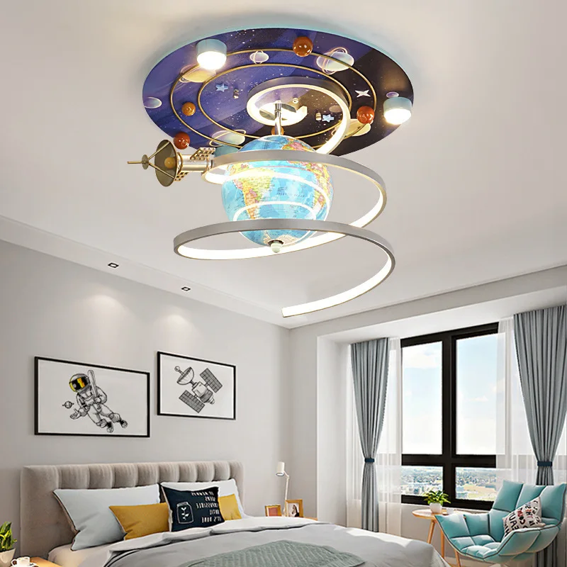 Персонализированная потолочная лампа в виде космического шара для детской