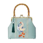 Женская сумочка с бахромой Shell Lock, винтажная модная сумка через плечо с вышивкой, 2021