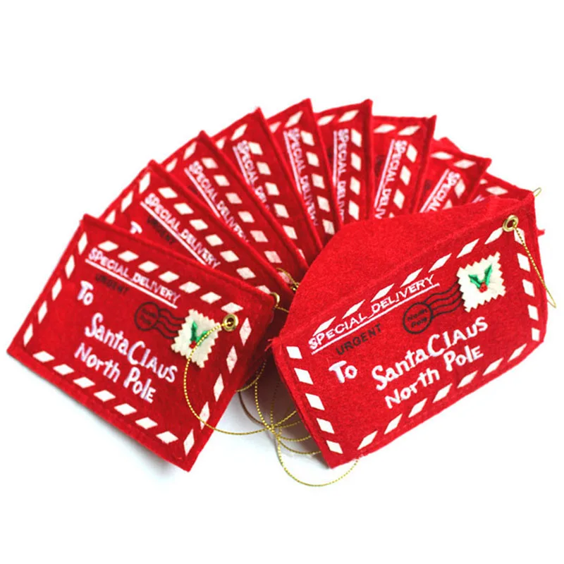10pcs Christmas decoration For Home Envelope Cards Candy Bag Decorations|Кулоны и подвески| |
