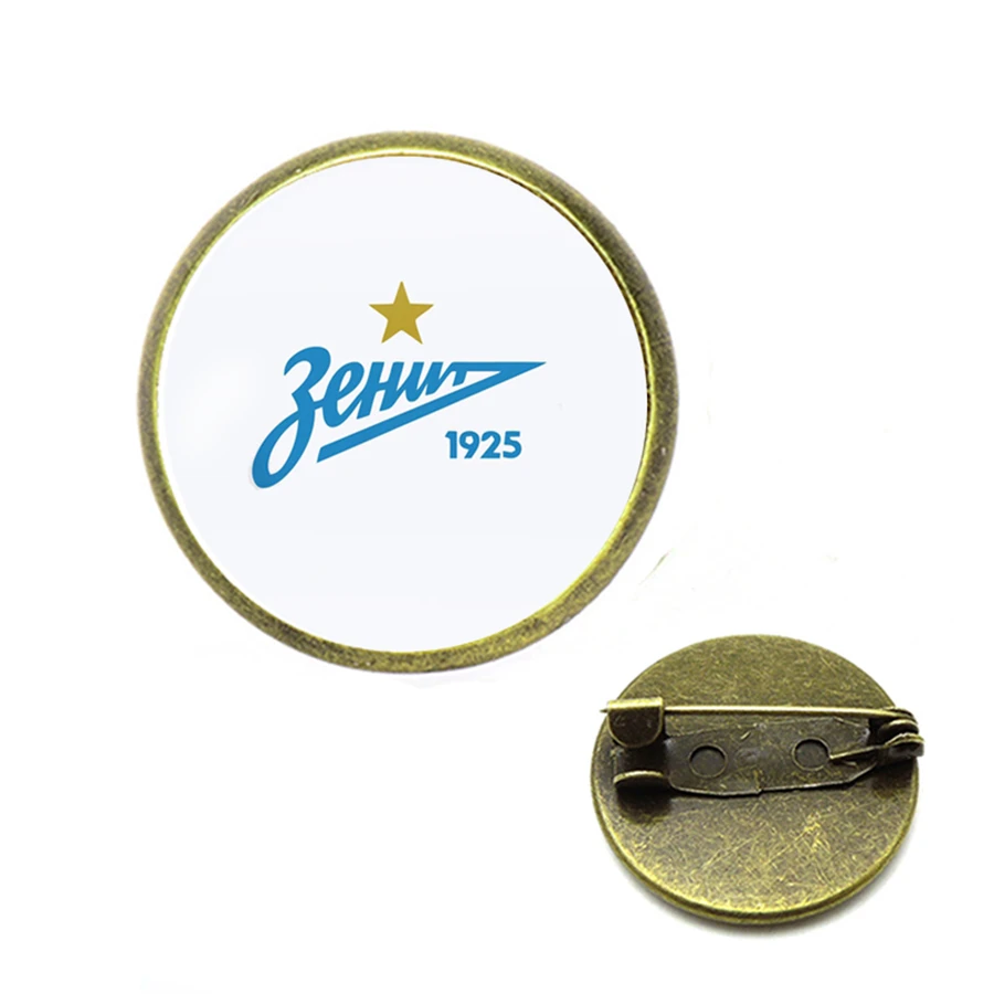 Брошь Зенит Святая Россия футбольная команда символ на булавке футбольный