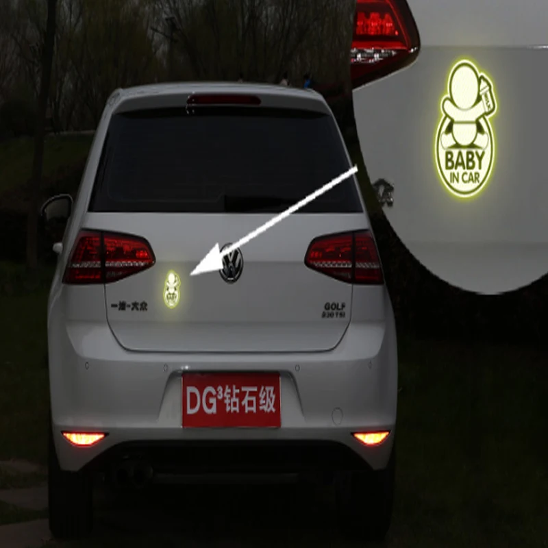 Светоотражающие предупреждающие наклейки мультяшный малыш в автомобиле