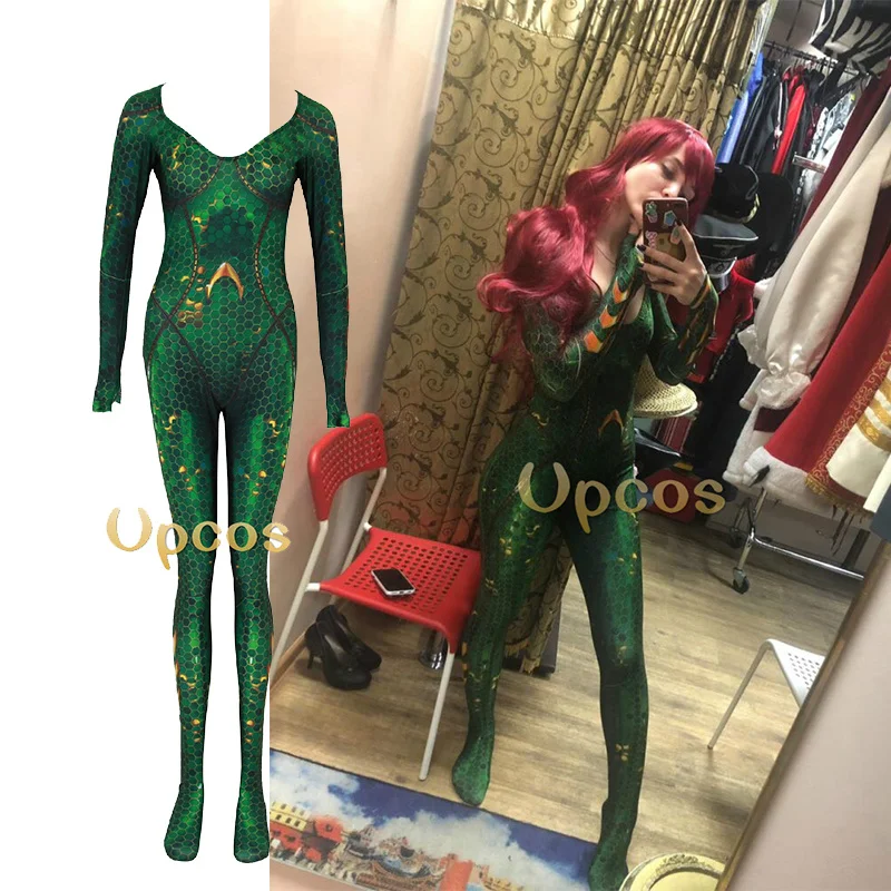 Aquaman Mera костюм для косплея королева Justice League кошки haloween боди супергероя| |