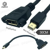 30cm mini dp to big dp male to female with ear fixing nut usb cable