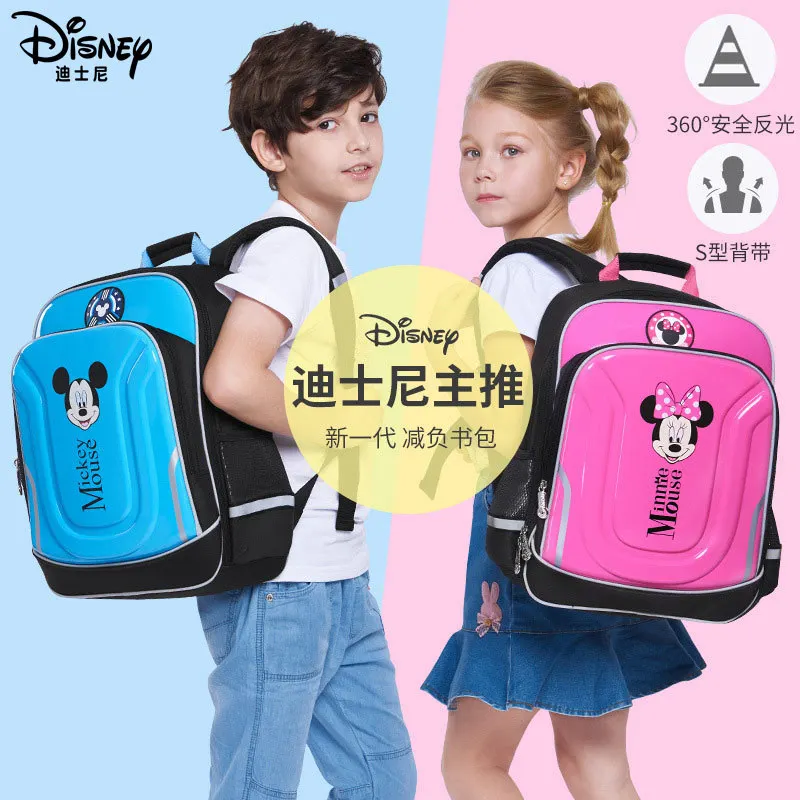 Original Disney Schoolbag Primary School Children 13th Grade 4 Boys Backpack 14 Mickey Schoolbag Female New Kids Bag