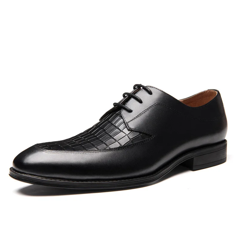 

2020 men's formal business office shoes high end European and American men's shoes leather top leather handmade shoes