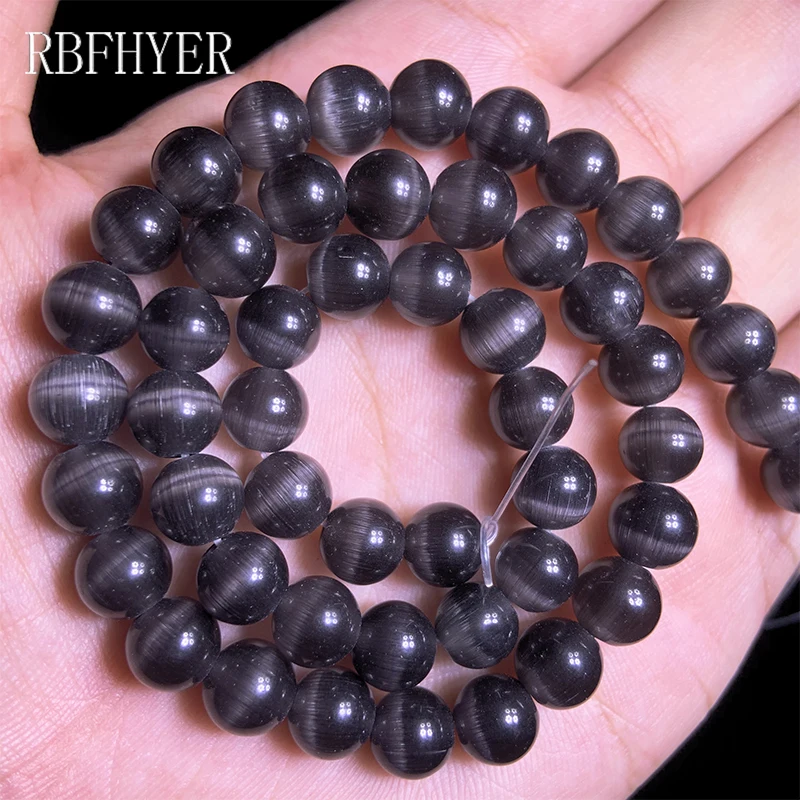 Гладкий черный камень кошачий глаз натуральный опал свободные