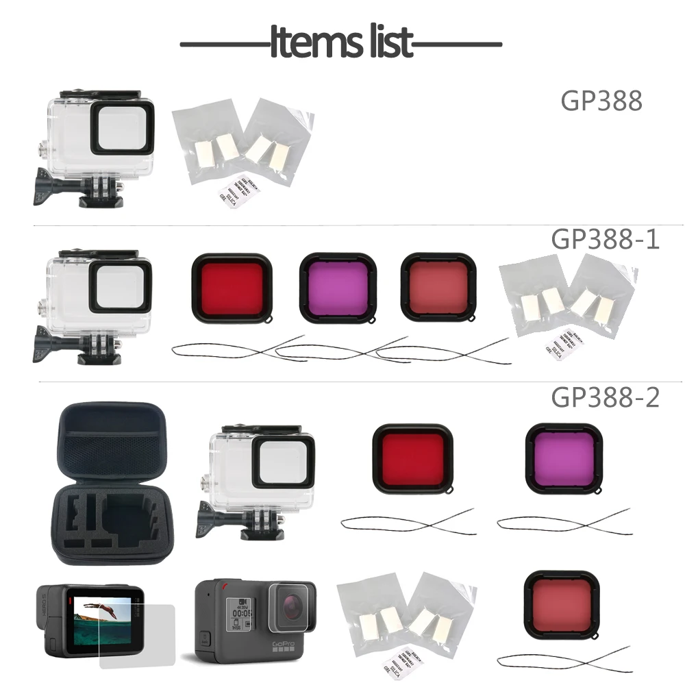 Аксессуары для Gopro аксессуары Hero 7 6 5 водонепроницаемый защитный чехол дайвинга 60