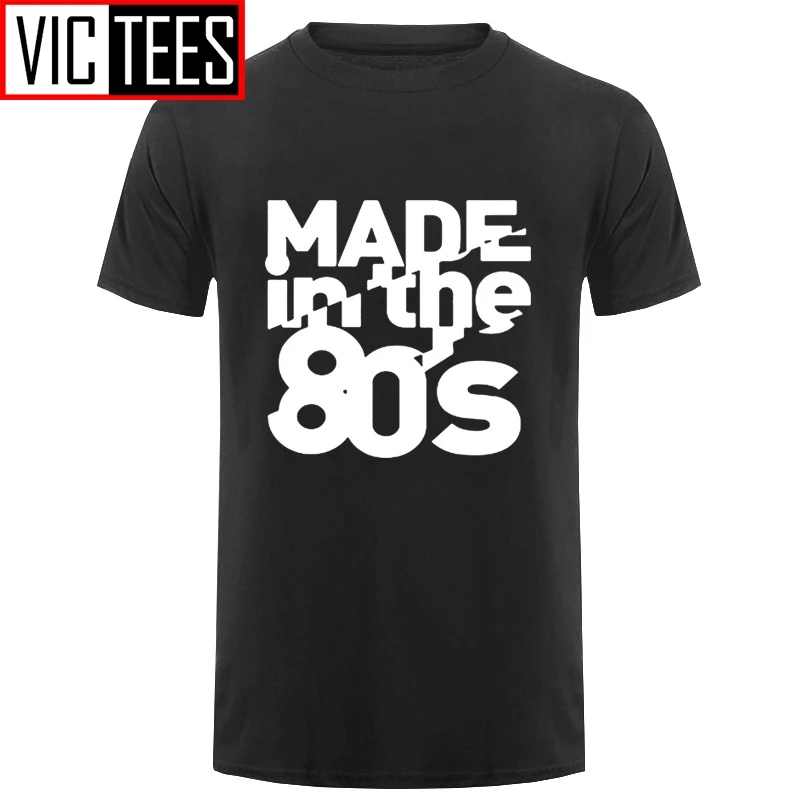 Men New MADE in the 80's T Shirt Tshirts Cotton Funny College 1980 Retro Birthday T-shirts | Мужская одежда