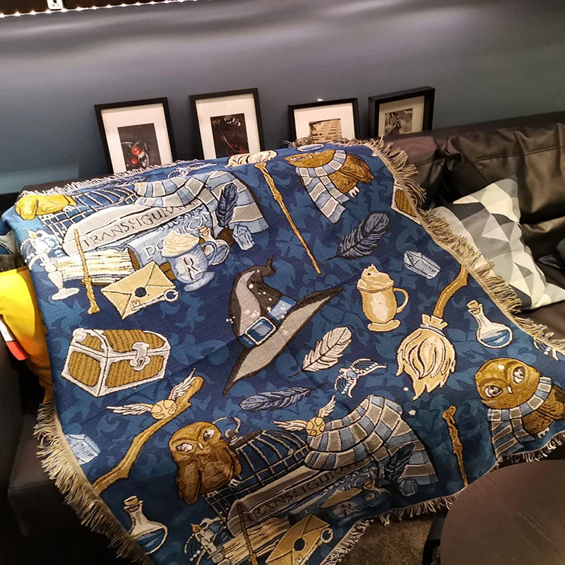 Aggcual в богемном стиле выбрасывающимся одеялом Волшебная сова диван аниме одеяло