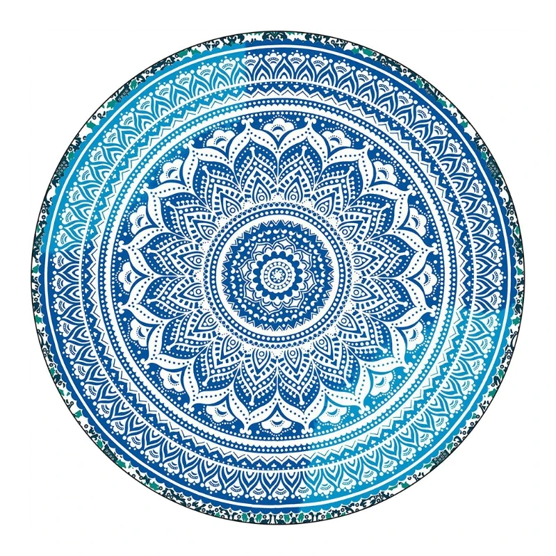 

2021 New Hippie Round Mandala Tapestry Beach Towel Blanket Boho Gypsy Tablecloth Yoga Mat