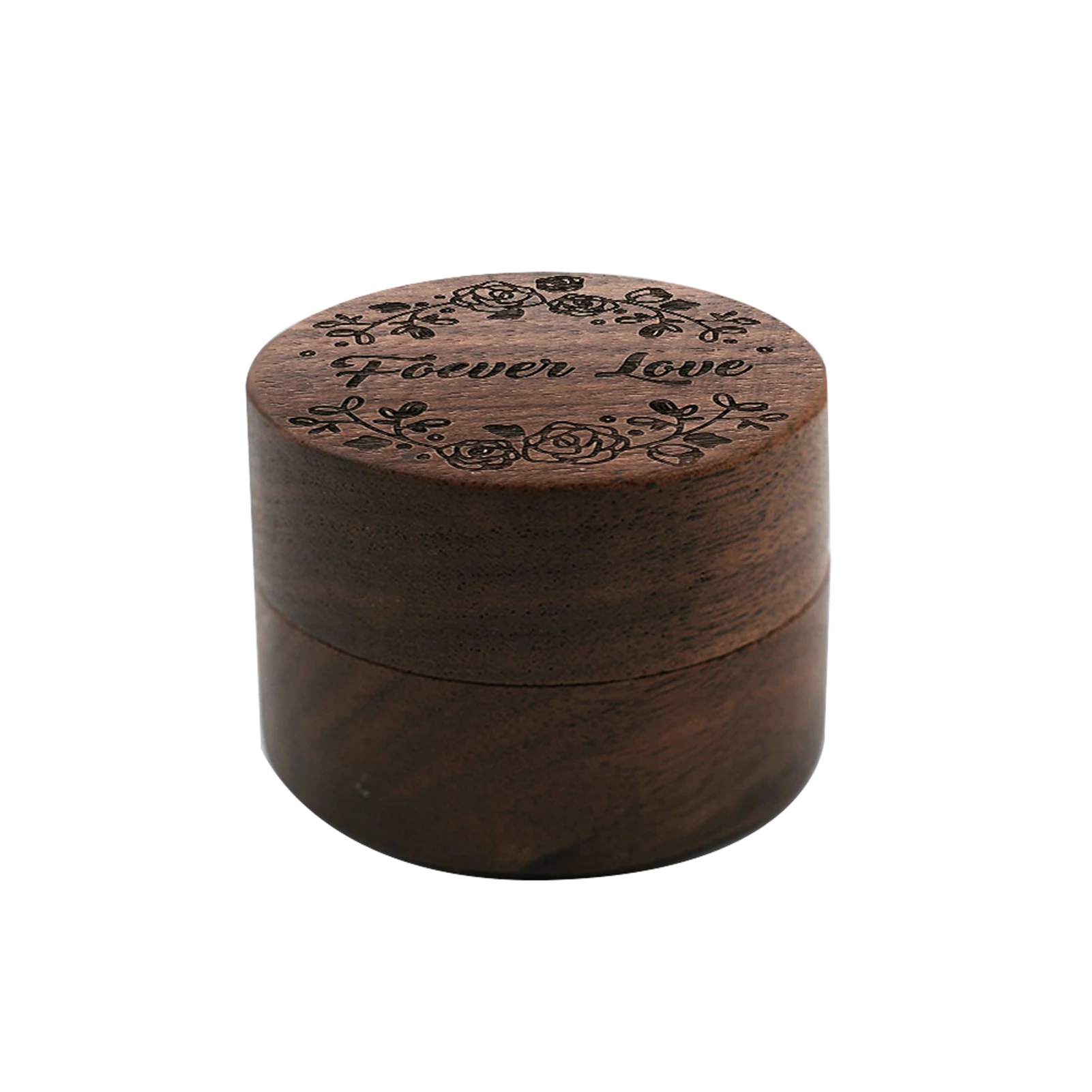 

Proposal Wedding Lightweight Jewellery Accessories Vintage Brown Wood Ring Box Engagement Durable Romantic Engraved Letter Gift