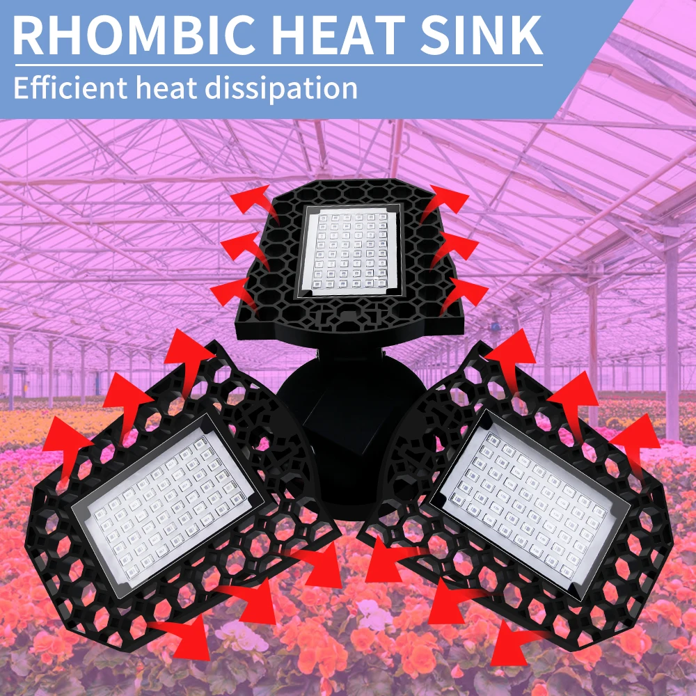 

Светодиодная фитолампа полного спектра E27 для выращивания растений, 220 В