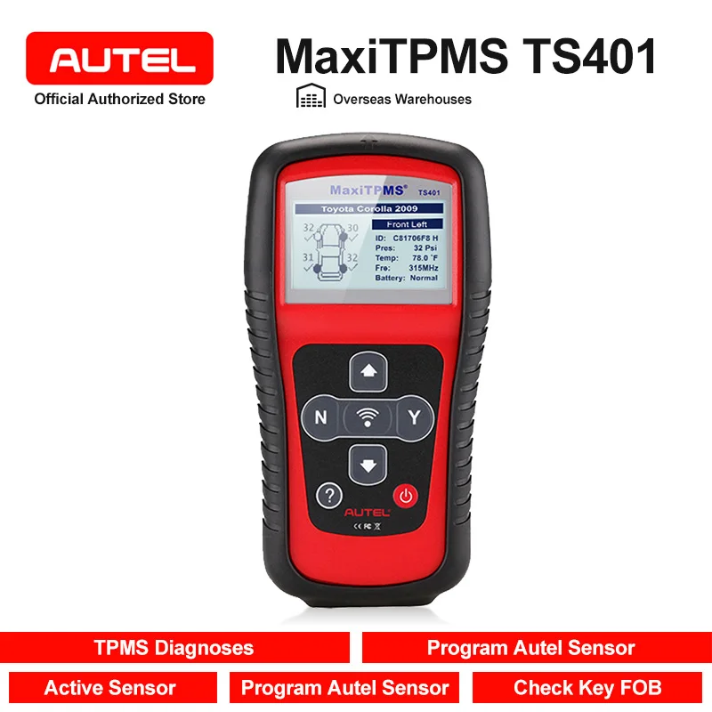 Autel Maxitpms TS401 TPMS диагностический инструмент для получения 315 МГц 433 МГц сенсорных сигналов Тестер давления в шинах активированный инструмент для повторного обучения датчика