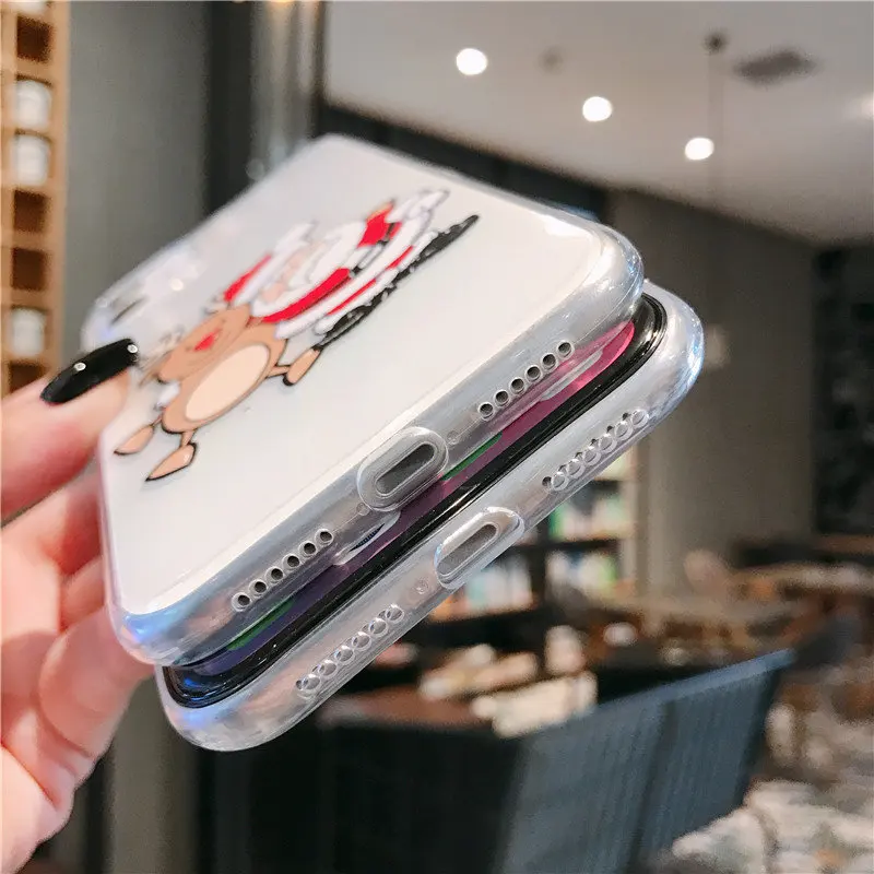Для iPhone 11 Pro Max чехол Kawaii панда Единорог силиконовый для X XR XS 6 6S 7 8 Plus 5S SE Рождество |