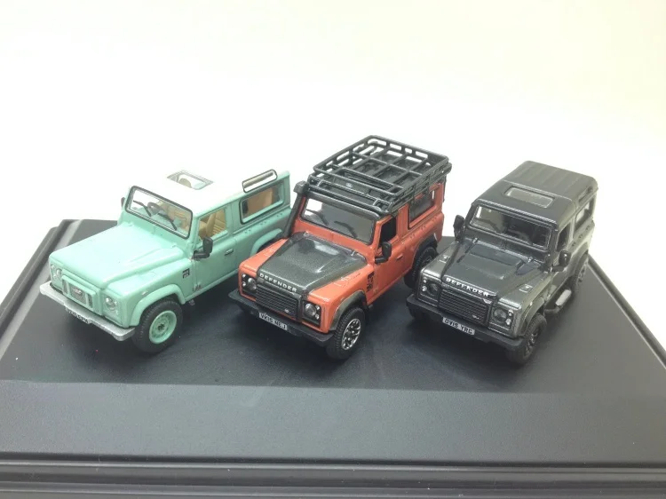 

1/76 Oxford Land Rover Defender Land Rover 3-car Loading Out of Print Car Collector Edition Metal Diecast Model Toy
