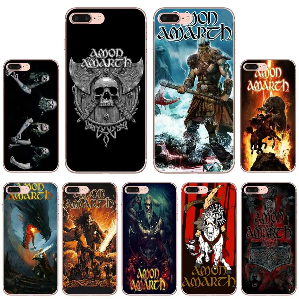 

Silicone Case For iPhone 10 11 12 13 Mini Pro 4S 5S SE 5C 6 6S 7 8 X XR XS Plus Max 2020 Amon Amarth Fire Bird Rock Band