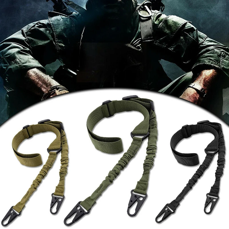 

Tactical 2 Point Gun Sling Shoulder Strap Outdoor CS Rifle Hunting Shotgun Belt