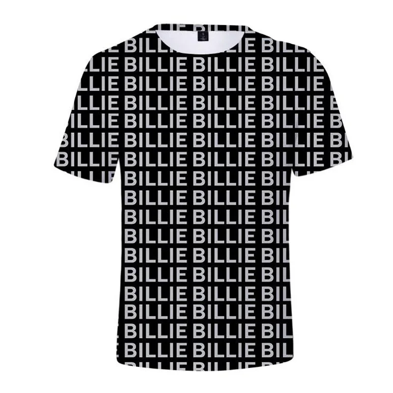 3D t-shirt Уличная футболка в стиле хип-хоп Billie Eilish Harajuku, Повседневная футболка с круглым вырезом и короткими рукавами для мужчин и женщин, крутая футболка с графическим рисунком в стиле хипстер - Цвет: 3D t-shirt