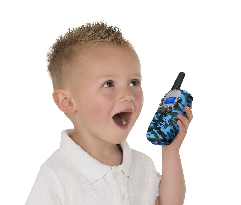 ESYNiC T-388 детская рация Walky Talky 8 каналов для мальчиков и девочек 3 км Диапазон Встроенный светодиодный фонарь 2 способ радио