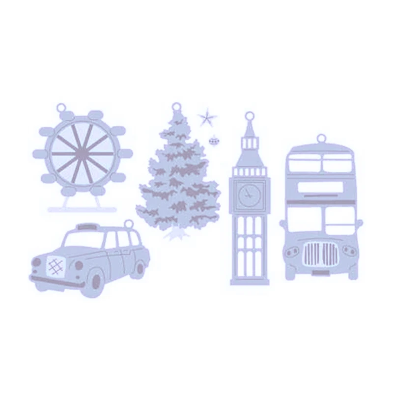 Карманные штампы на Хэллоуин колесо такси автобус металлические режущие для