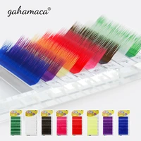 gahamaca individual color lashes cdllu curl 0 070 10mm 8 14mm false lashes eyelash faux colored eyelash extensions