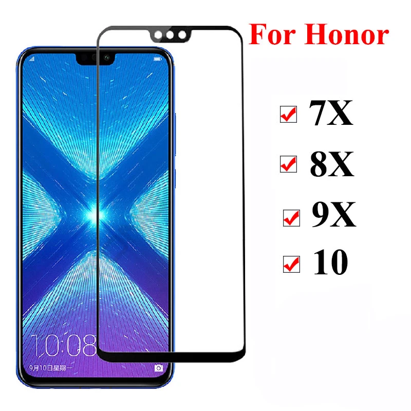 Protective Glass on the honor 8x 7x 9x 7 8 9 X 10 phone case Screen Protector for huawei honer x8 x9 safety film Accessories |