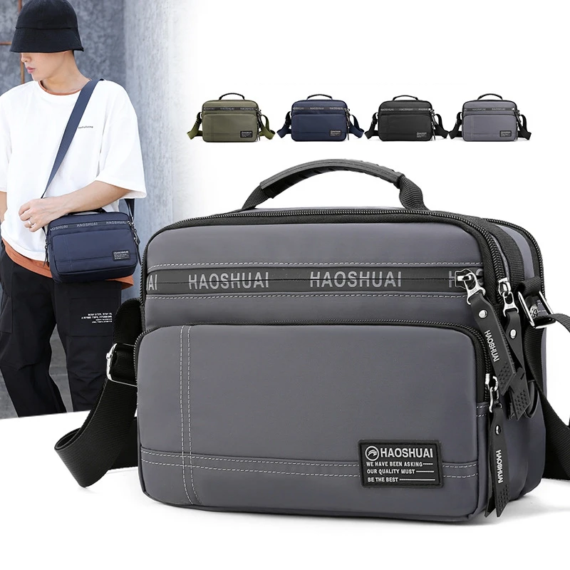 Weysfor High Quality Men Messenger Bag Nylon Waterproof Shoulder bag for Men Fashion Business Handbag Men Casual Crossbody Bags