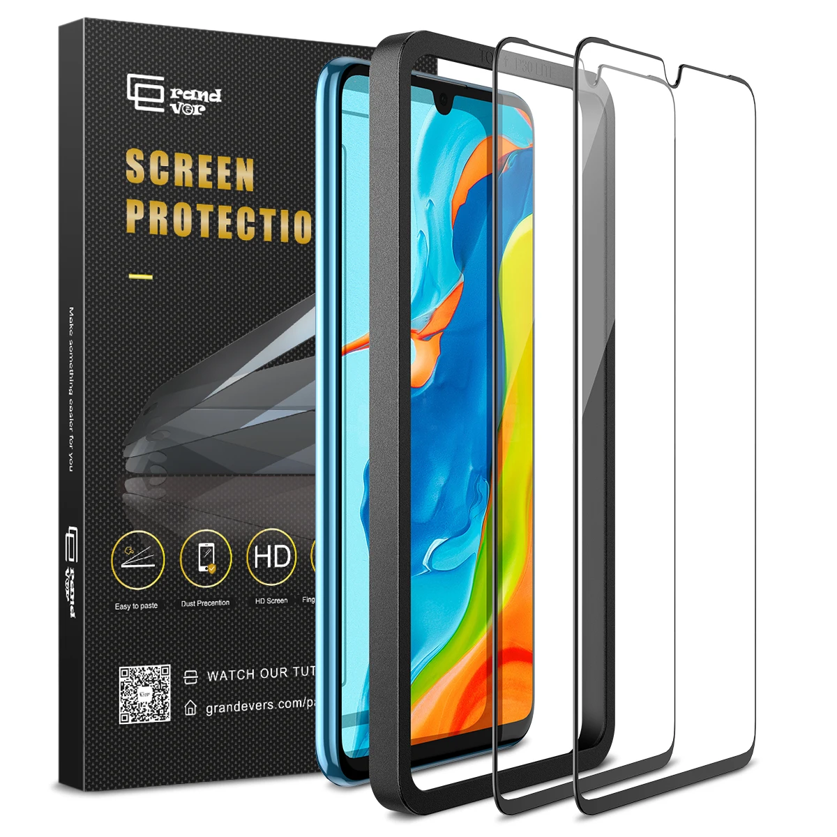 2 шт. 9H защитное закаленное стекло для HUAWEI P30 Lite защита экрана на пластиковая