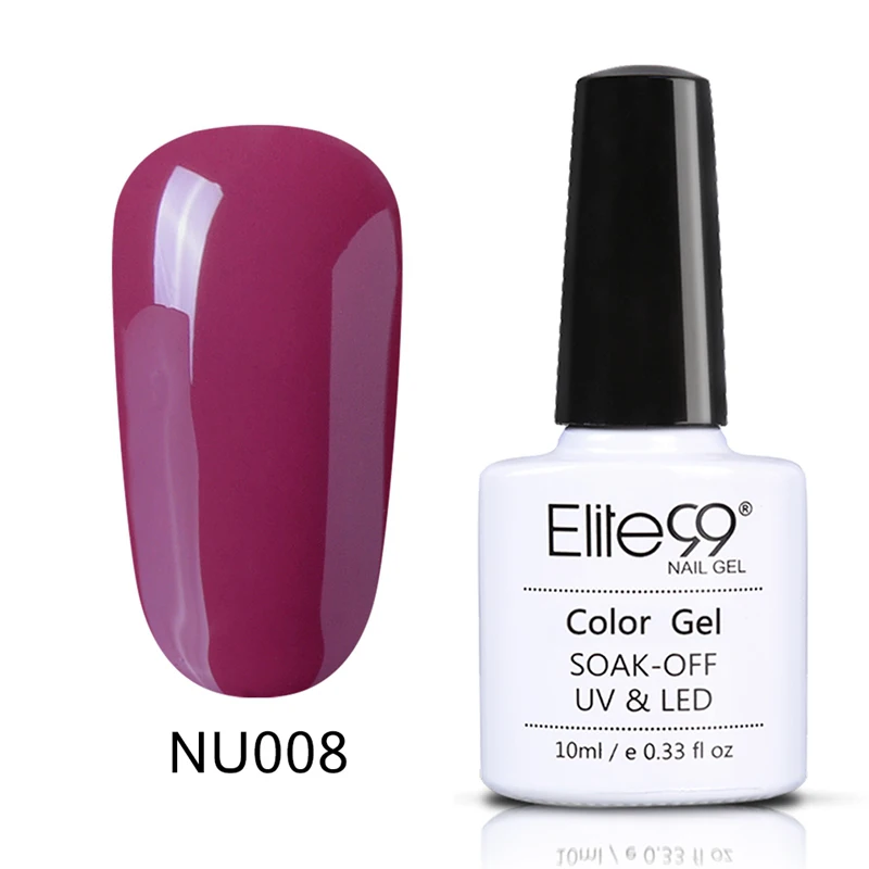 NU008 Elite99 10 мл Блестящий УФ-гель для ногтей Platinum Soak Off Nail Art Маникюр гели для ногтей гибридные Лаки гель лак для ногтей набор - Цвет: NU008
