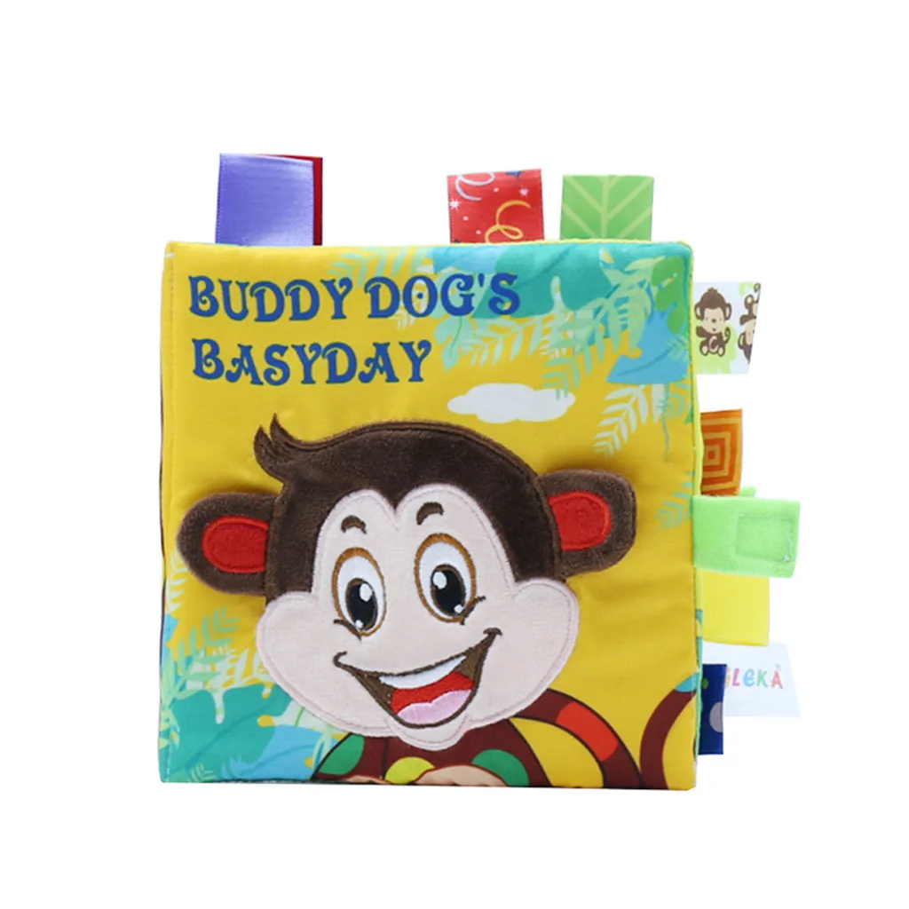 Интересные детские животные хвосты тканевая книга 2019 новые головоломки