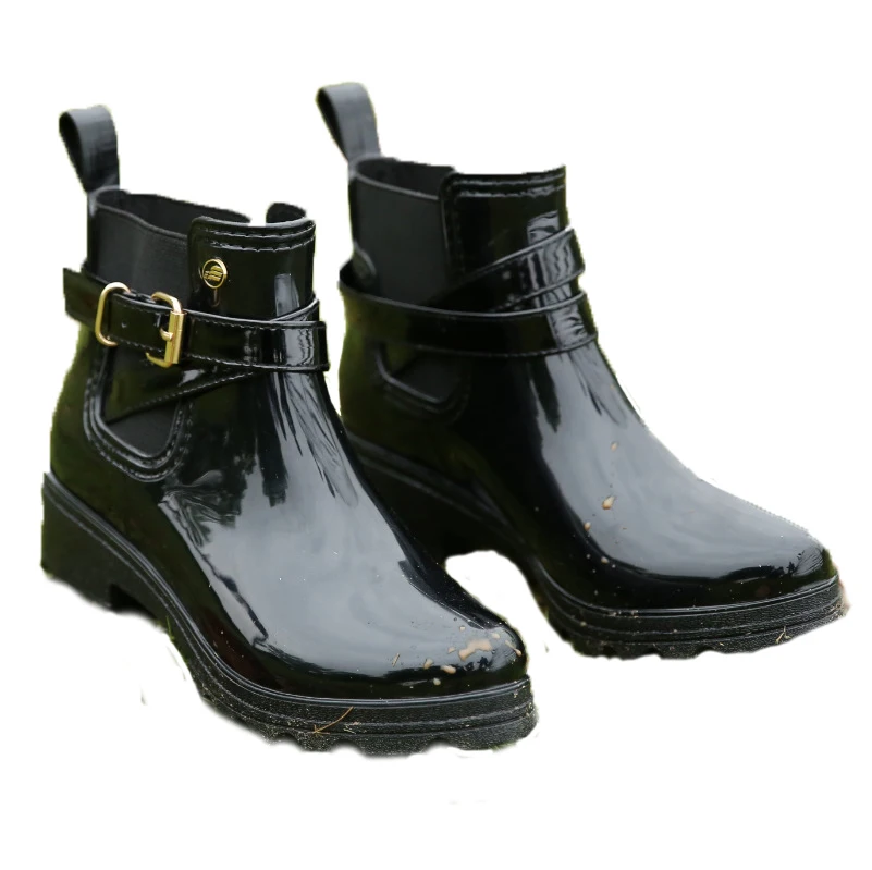 Aleafalling новые резиновые сапоги теплые с пряжкой на платформе без застежек из