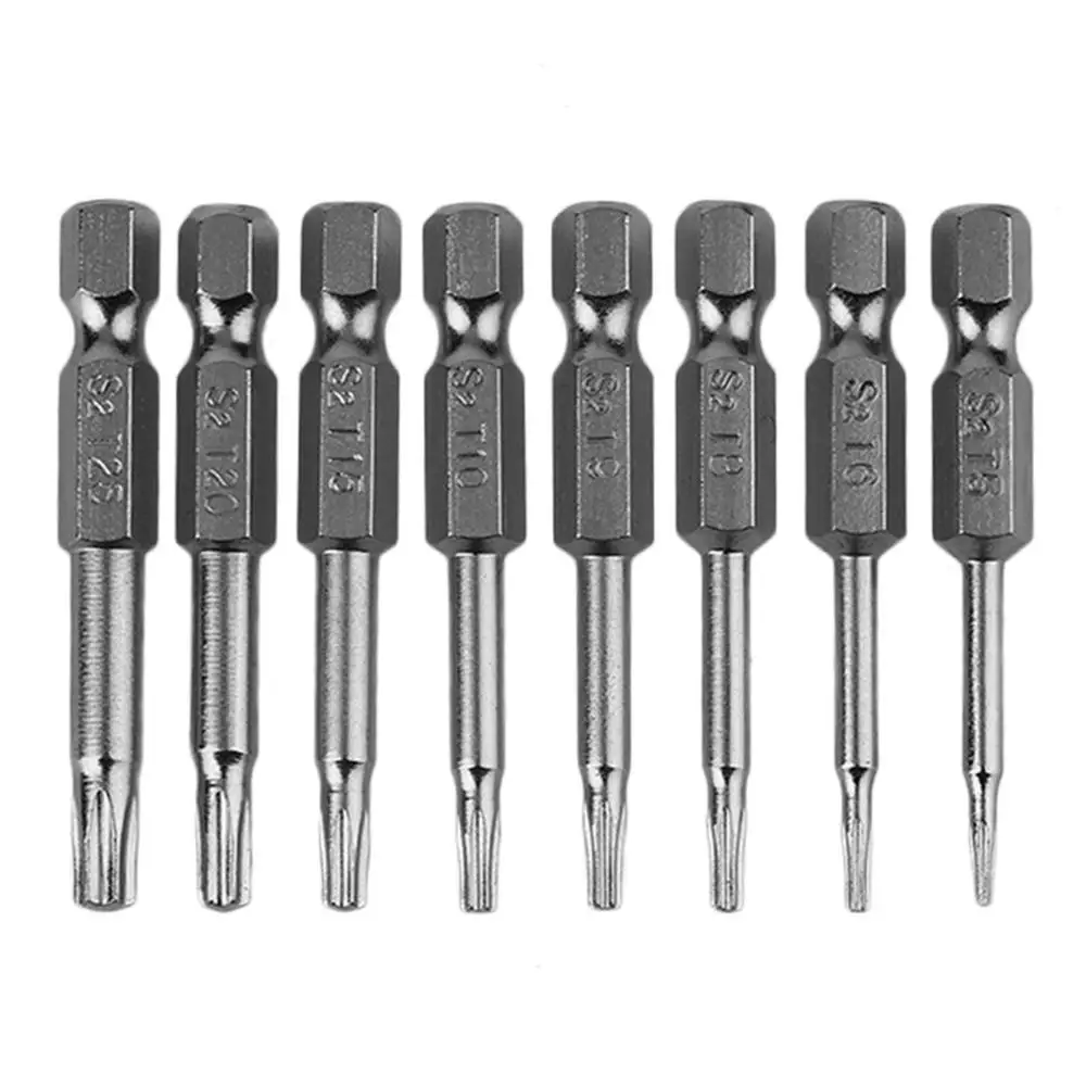 

8Pcs Professional and Practical Magnetic Torx Screwdriver Bits Set Electric Screwdriver 50mm Length Best Tool