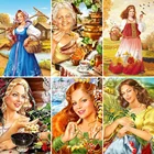 5D алмазная живопись сделай сам, Портрет женщины, Набор для вышивки крестиком, полная квадратная круглая вышивка, мозаика, картина Стразы, домашний декор