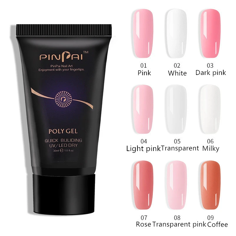 30 мл полигель для наращивания пальцев кристально-желе нейл-арта камуфляж Твердый