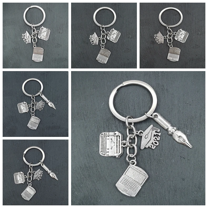 Новый милый ноутбук кулон брелки пишущая машинка брелок ручка сумка Шарм