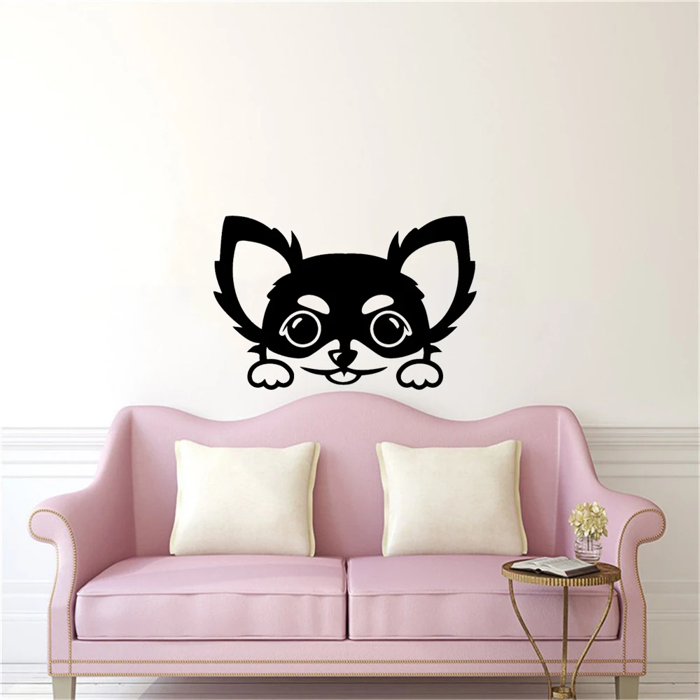 

Chihuahuas Wall Sticker Dog Pet Wall Sticker Home Decor For Living Room Bedroom Kid Room Pet Groming Decal Vinyl Mural ph832