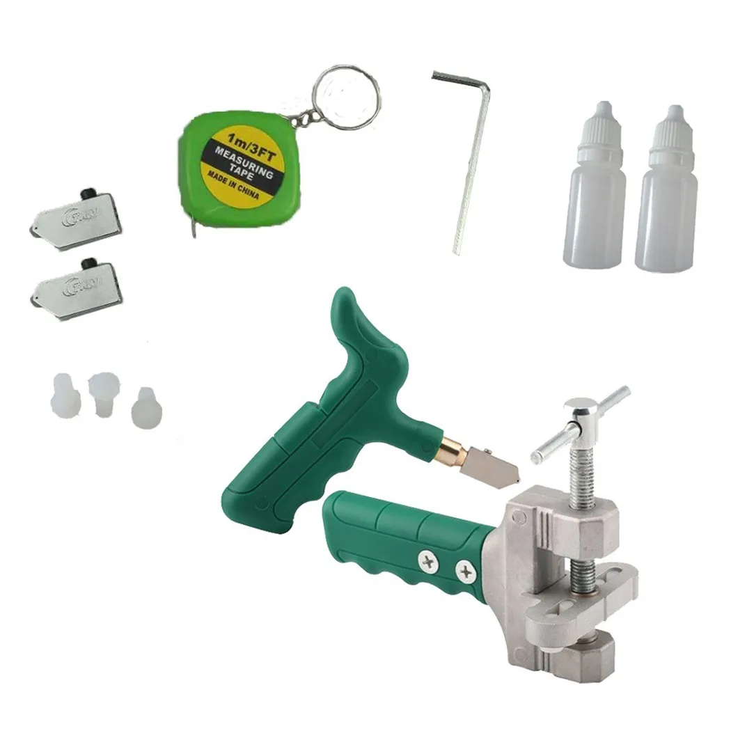 

11PCS Glass Ceramic Tile Cutter With Kn-ife Wheel Diamond Roller Glass Cutter Cutting Machine Opener Breaker Tools