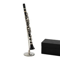 miniature alloy clarinet model mini musical instrument 112 dollhouse ob11 16 action figure accessories bjd decoration gift