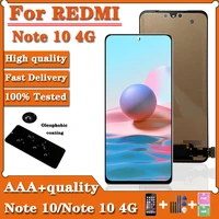 6 43 aa for xiaomi redmi note 10 4g lcd with frame m2101k7ag touch panel screen digitizer for redmi note10 display m2101k6g